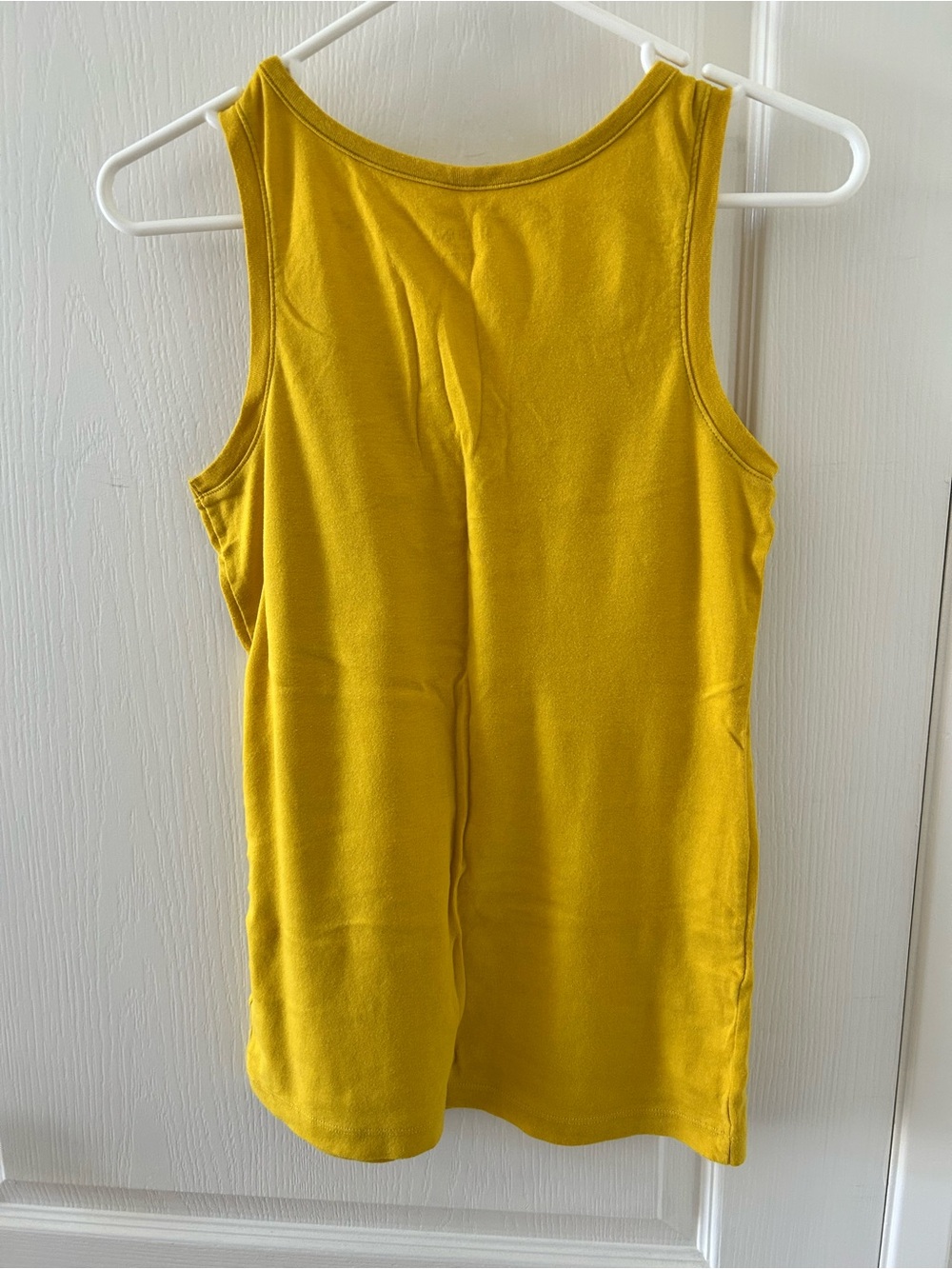 Sleeveless V-Neck Tank Top in Mustard Yellow - Picture 2 of 4